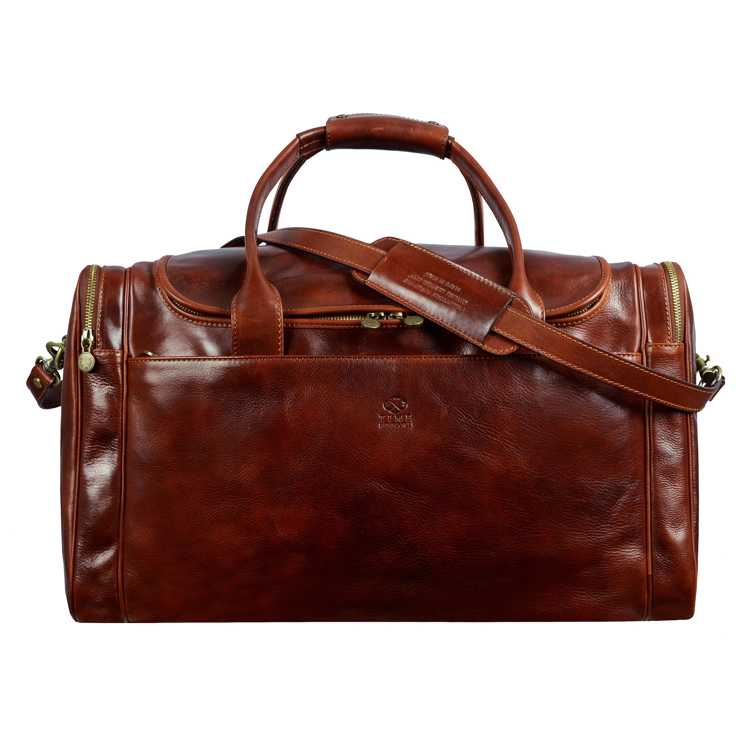 Full Grain Leather Travel Bag Men's Duffel Bag Brown Etsy UK
