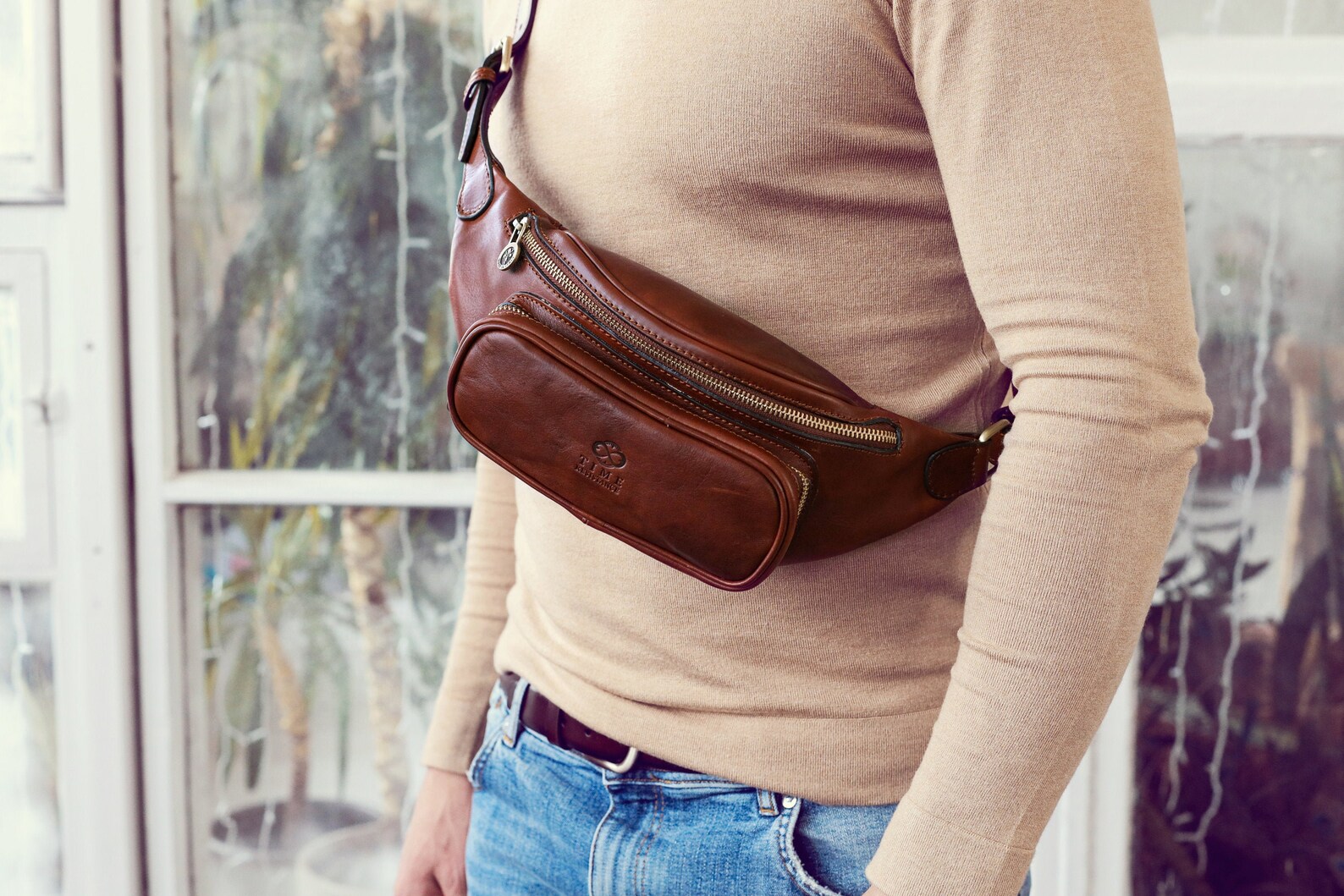 Full Grain Leather Belly Bag / Bum Bag / Waist Bag / Leather Etsy