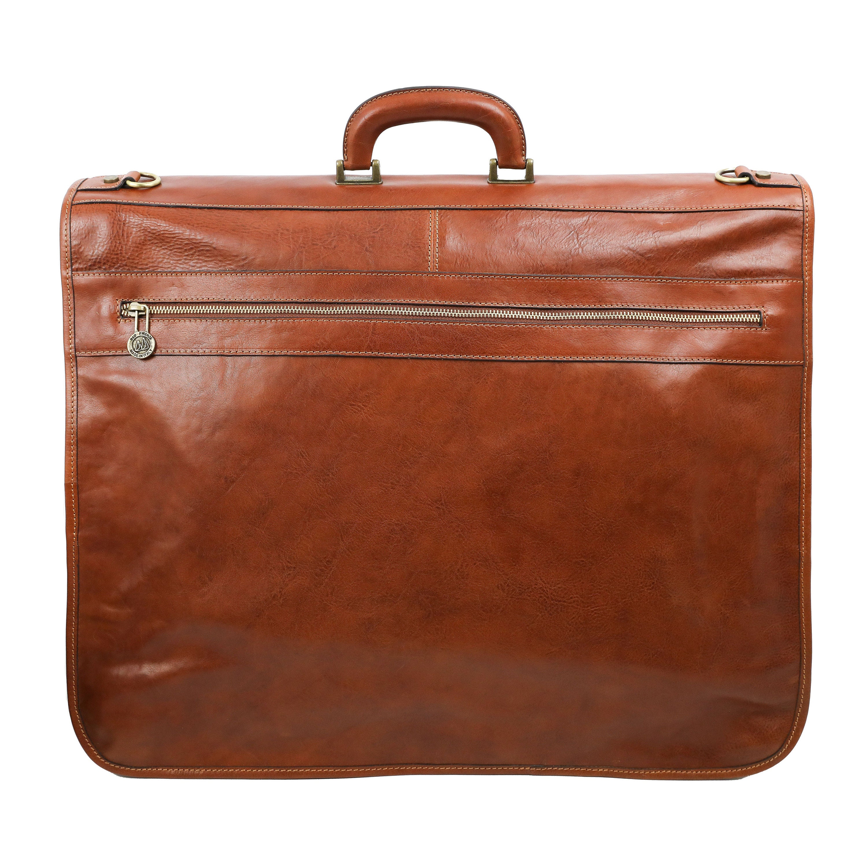 Brown Leather Garment Bag Personalized Suit Carrier Full Etsy