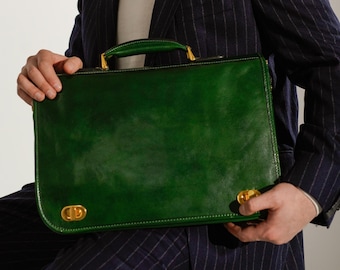 Lawyer Briefcase, Messenger Bag for Men, Leather 15 inch Laptop Bag, Satchel Bag, Tan Courier Bag, Graduation Gift for Him, Corporate Gift