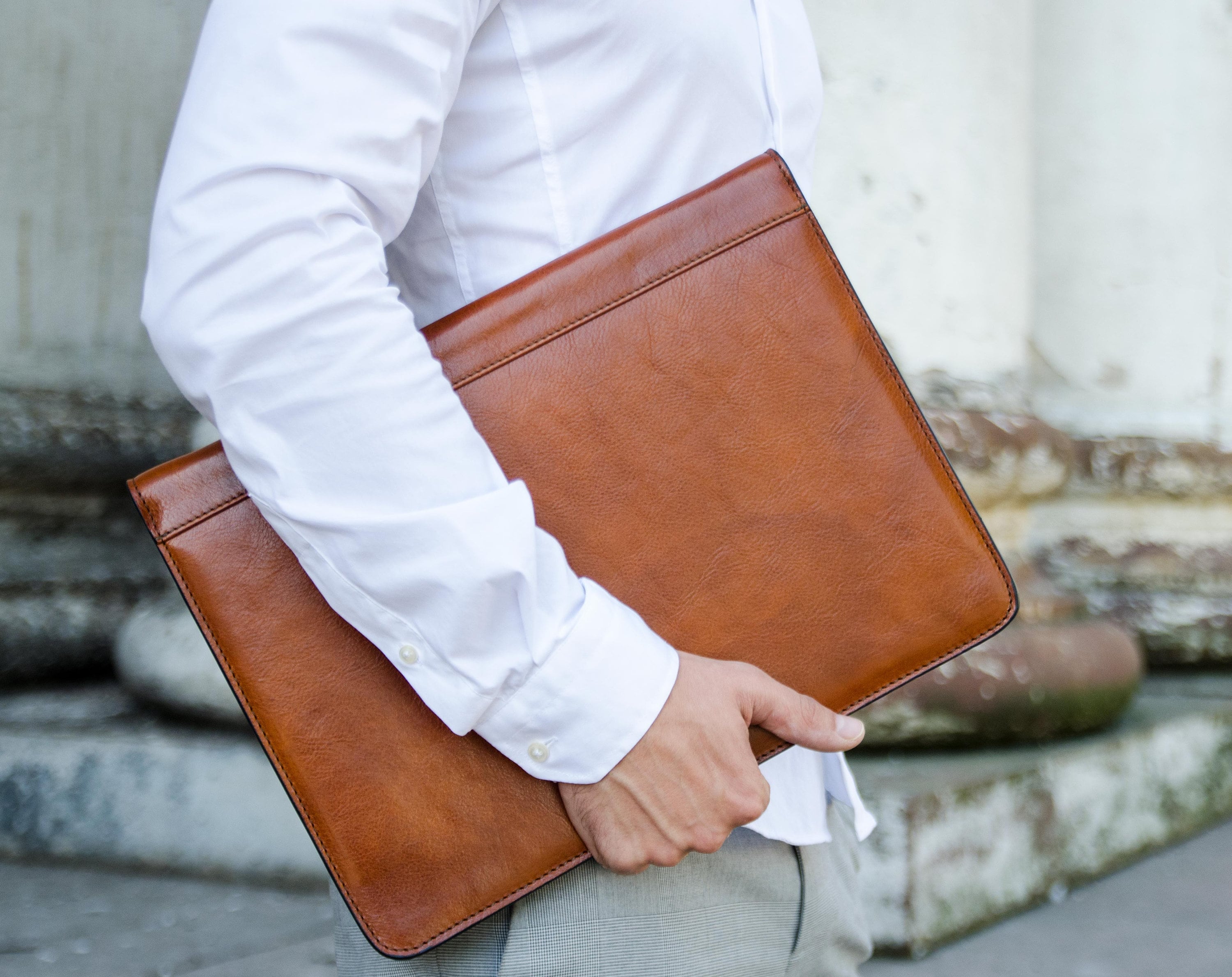 Leather document holder