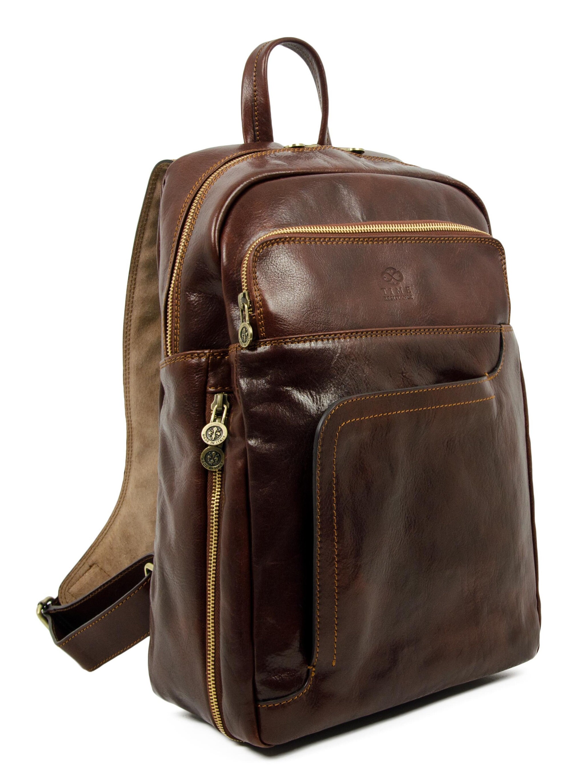 Full Grain Leather Backpack for Men Men's Brown Laptop | Etsy UK