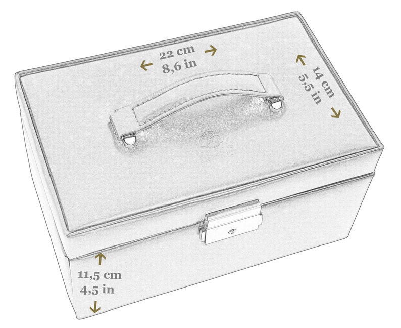 Leather Jewelry Box Navy Blue Jewellery Box Personalised Etsy