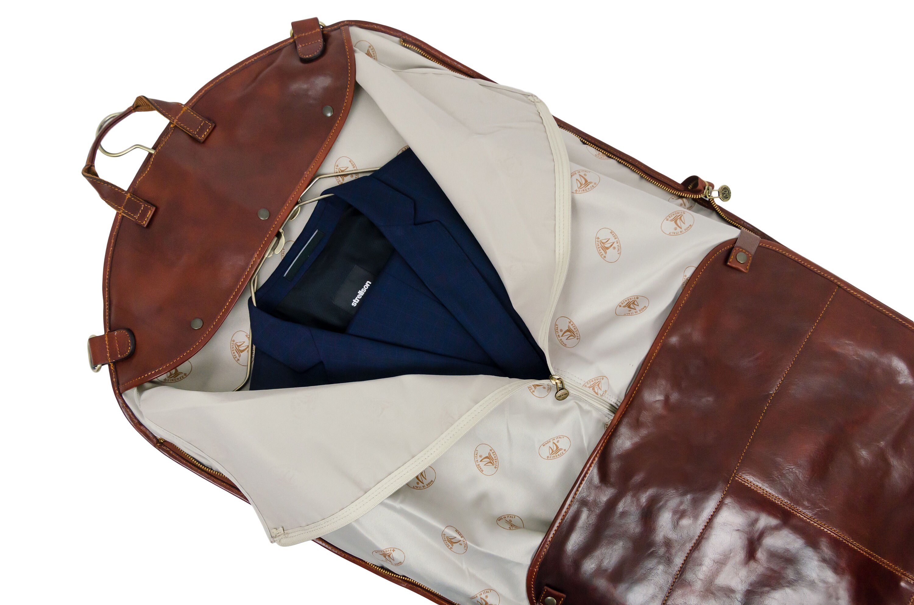 Leather Garment Bag Personalized Suit Carrier Full Grain Etsy