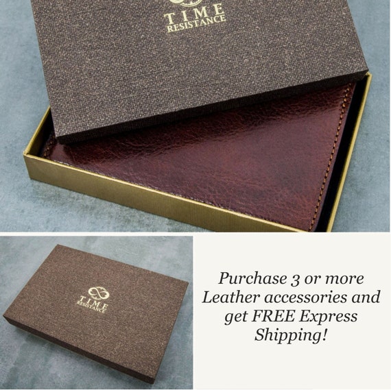 Granulated Leather Money Clip Wallet & Card Holder