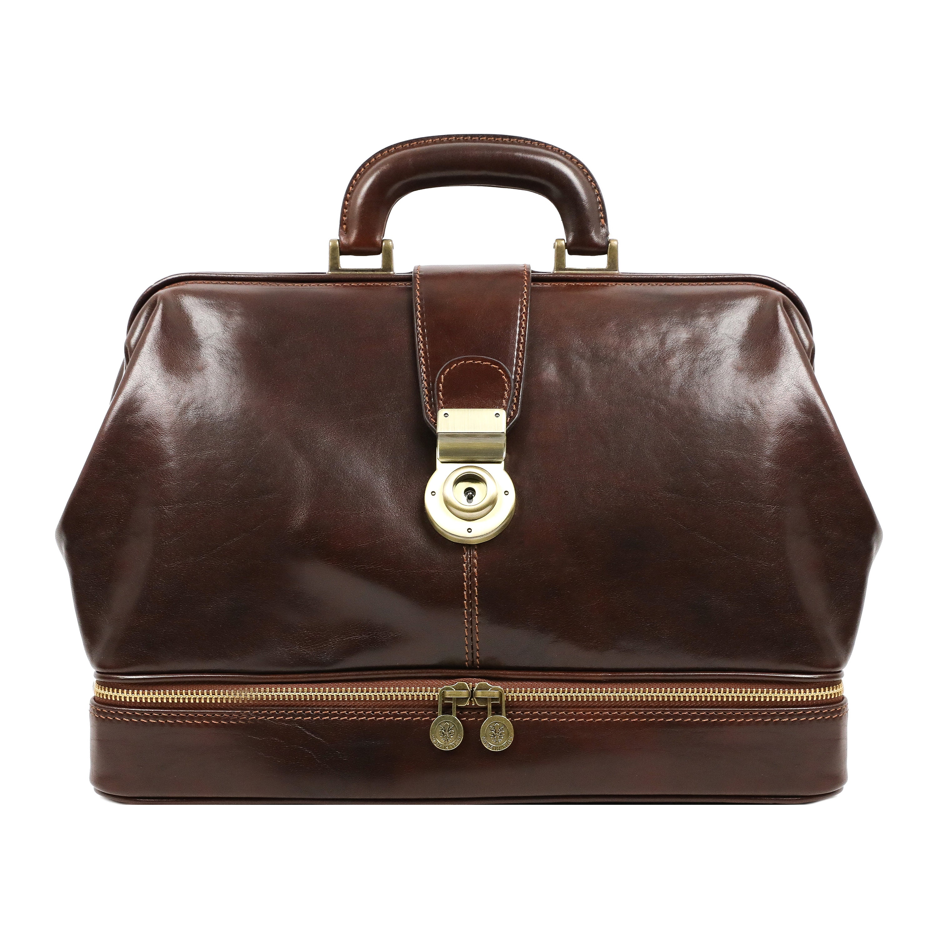 Vintage Knob Leather Side Back Carry Doctor Bag - Shop w-wear Briefcases & Doctor  Bags - Pinkoi