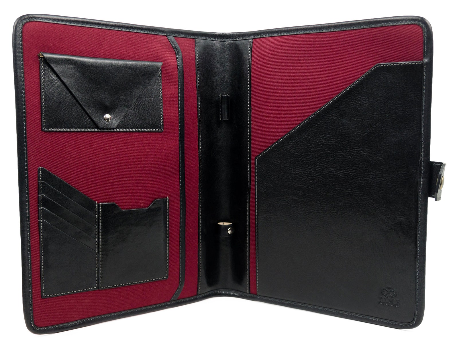 Black Leather Portfolio Personalized Gift Full Grain Leather - Etsy