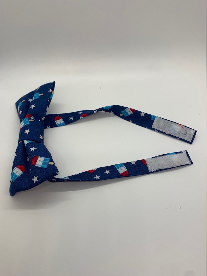 Bombpop 4th of july novelty themed cotton independence day Adult bowtie red white and blue popsicle