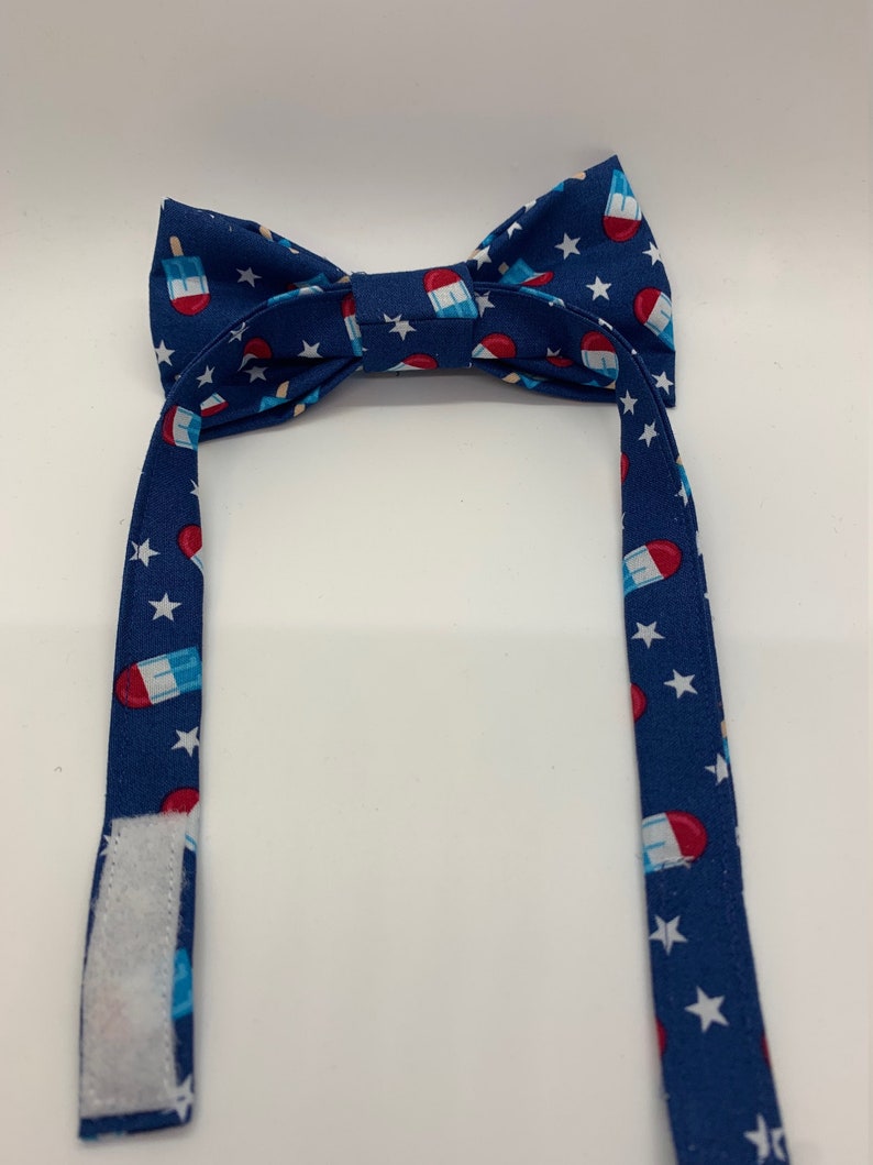 Bombpop 4th of july novelty themed cotton independence day Adult bowtie red white and blue popsicle