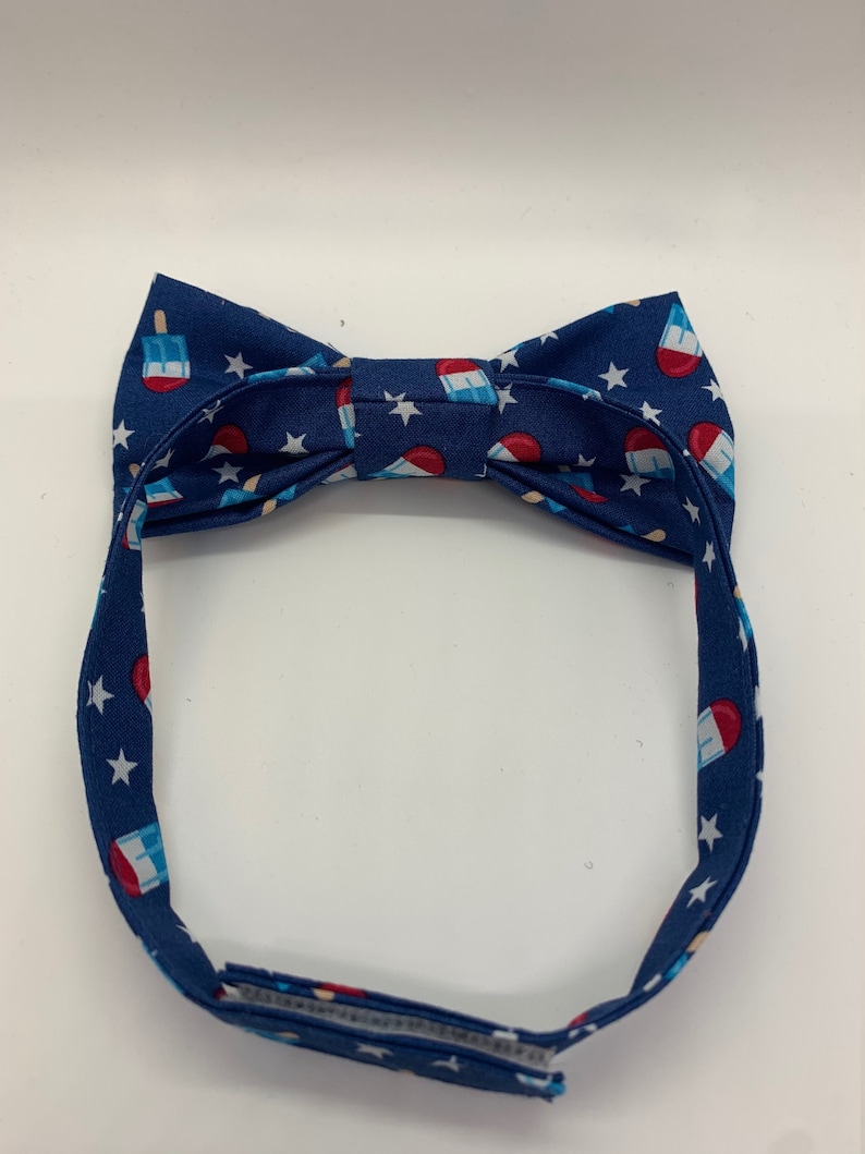 Bombpop 4th of july novelty themed cotton independence day Adult bowtie red white and blue popsicle
