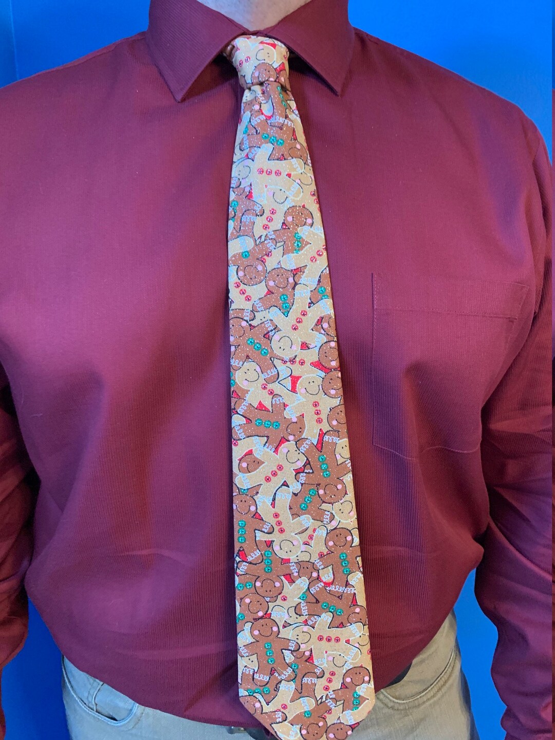 Novelty Necktie Mens Novelty Tie Gingerbread Tie Gift for Etsy