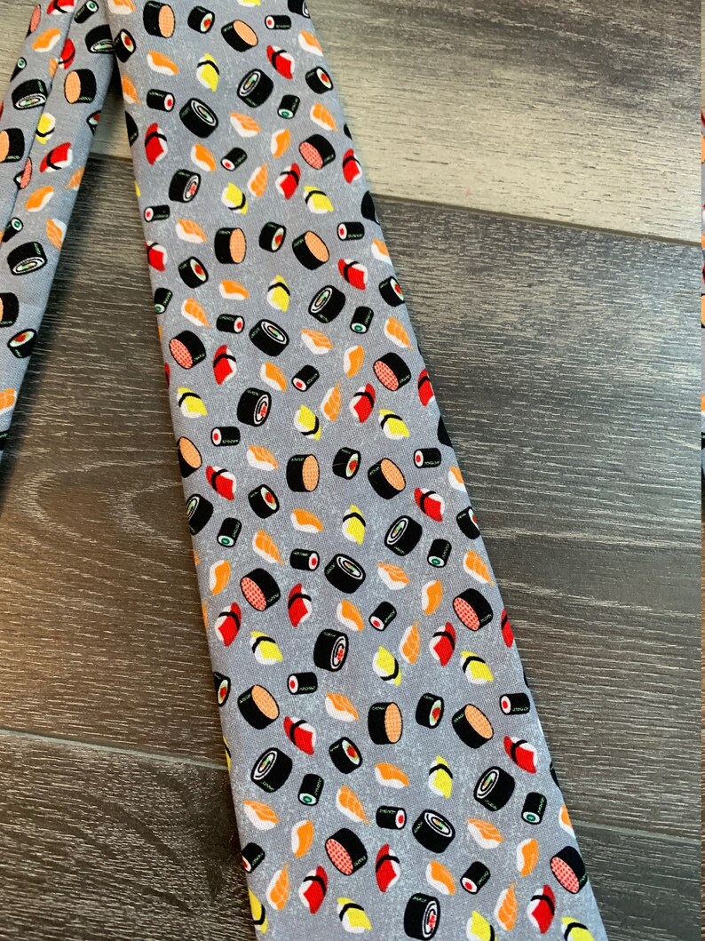 Novelty necktie Mens novelty tie Sushi tie Gift for him | Etsy