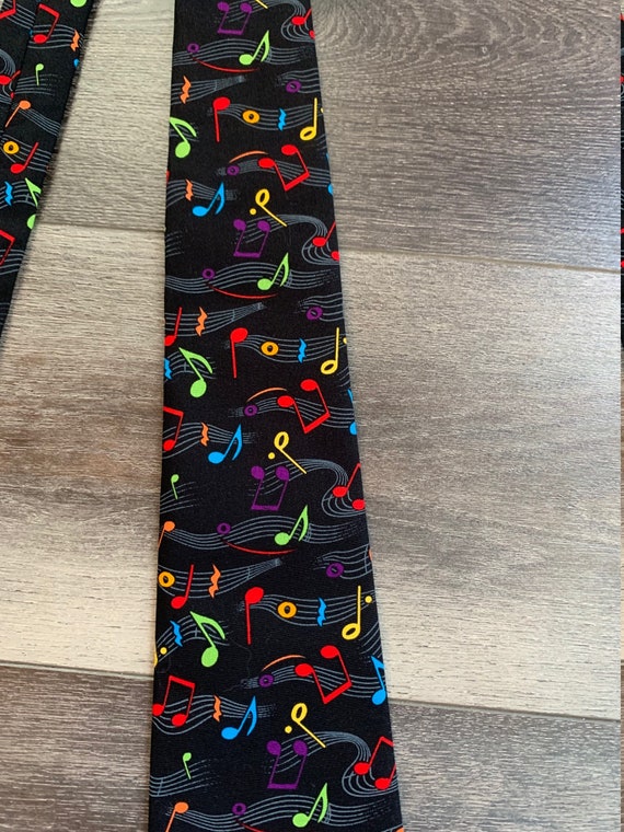 Mens Novelty Musical Notes Necktie