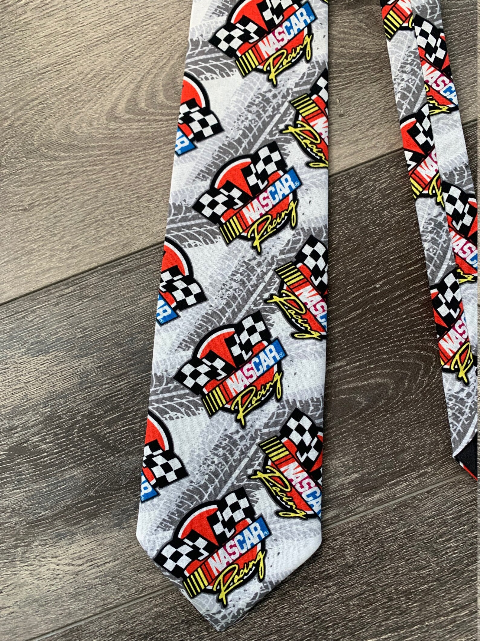Novelty necktie Mens novelty tie Tie made from NASCAR Etsy
