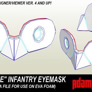 THE REGIME Infantry Eye-mask Pepakura Pattern for EVA Foam