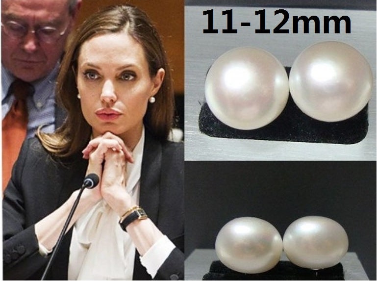 Natural Pearl Stud Earring 4mm to 15mm Organic Pearl Stud Earring