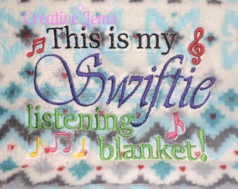 Custom Music Blanket: Embroidered Soft Throw