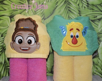 Hooded Towels Monster and Friend