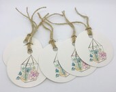 Floral succulent Arrangement terrarium design gift tags