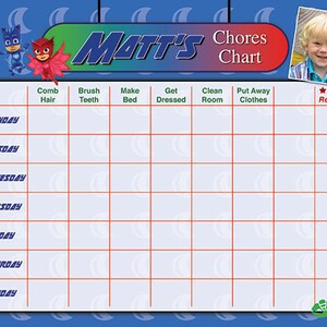PJ Masks Potty Chart - Potty Training Chart - Potty Reward Chart ...