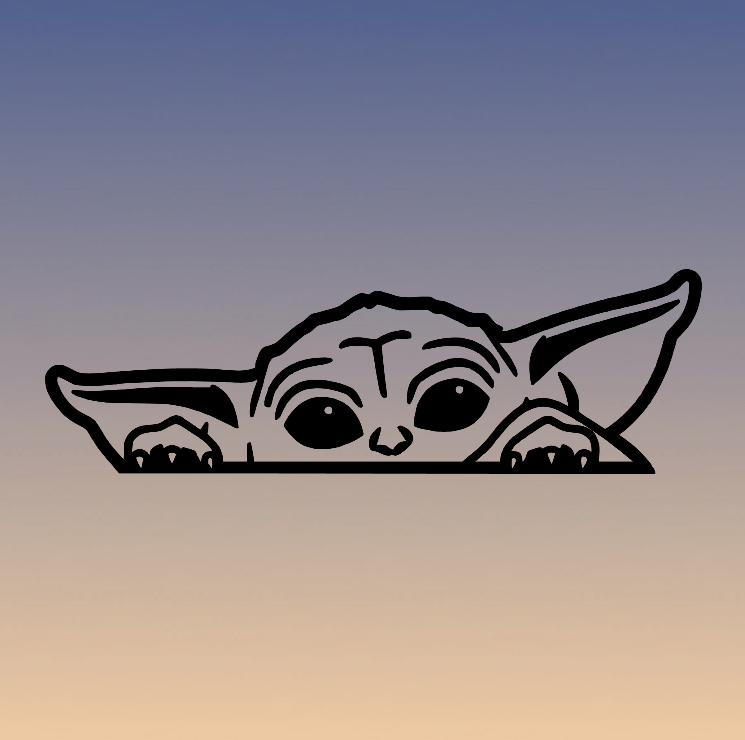 Download Peeking Baby Yoda Peeking The Child Star Wars Star Wars Etsy