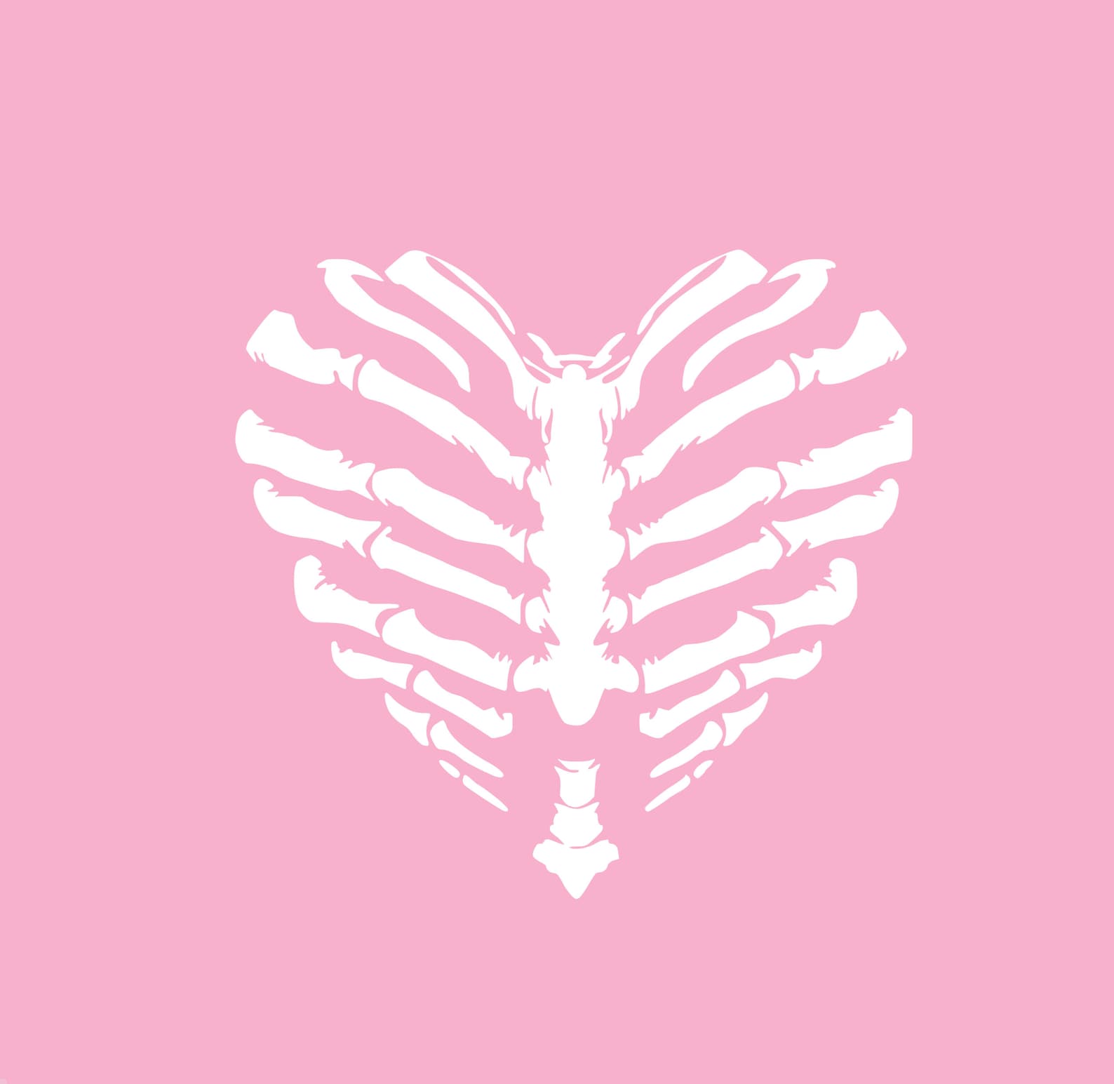 Skeleton Heart Rib Cage Vinyl Decal Ribcage Sticker Car Etsy