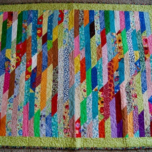 Scrappy Strip Pattern - BABY QUILT – MultiColored