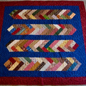 Braid Pattern - LAP QUILT – Blue & MultiColored