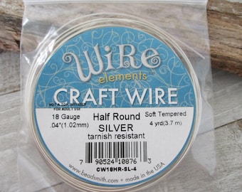 Silver Plated Copper Craft Wires Half Round 16/18/21 Gauge Wrapping Wires 4 Yard Jewelry Making Diy