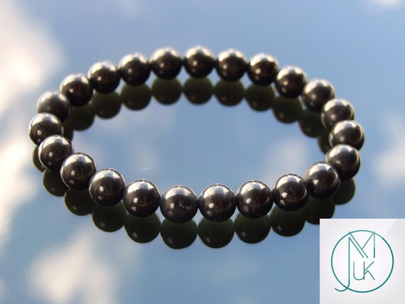Black Onyx Natural Gemstone Bracelet 6-9/'/' Elasticated Healing Stone Chakra