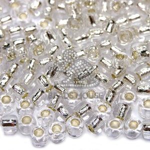 TOHO Seed Beads 21 Silver Lined Crystal 3/0