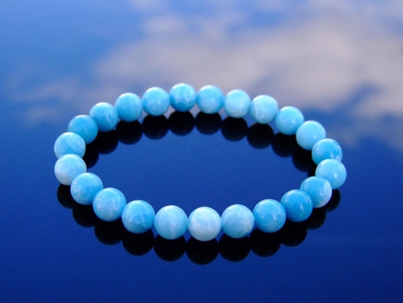 中国産ラリマーブレスレット | ヘミモルファイト宝石ブレスレット 
