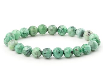 A Grade Variscite Bracelet Natural Gemstone 6-9'' Elasticated Healing Stone Chakra With Box