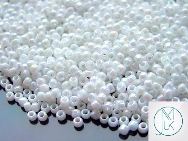 2mm White Lined Transparent Seed Beads 12/0 ⚪ – RainbowShop for Craft