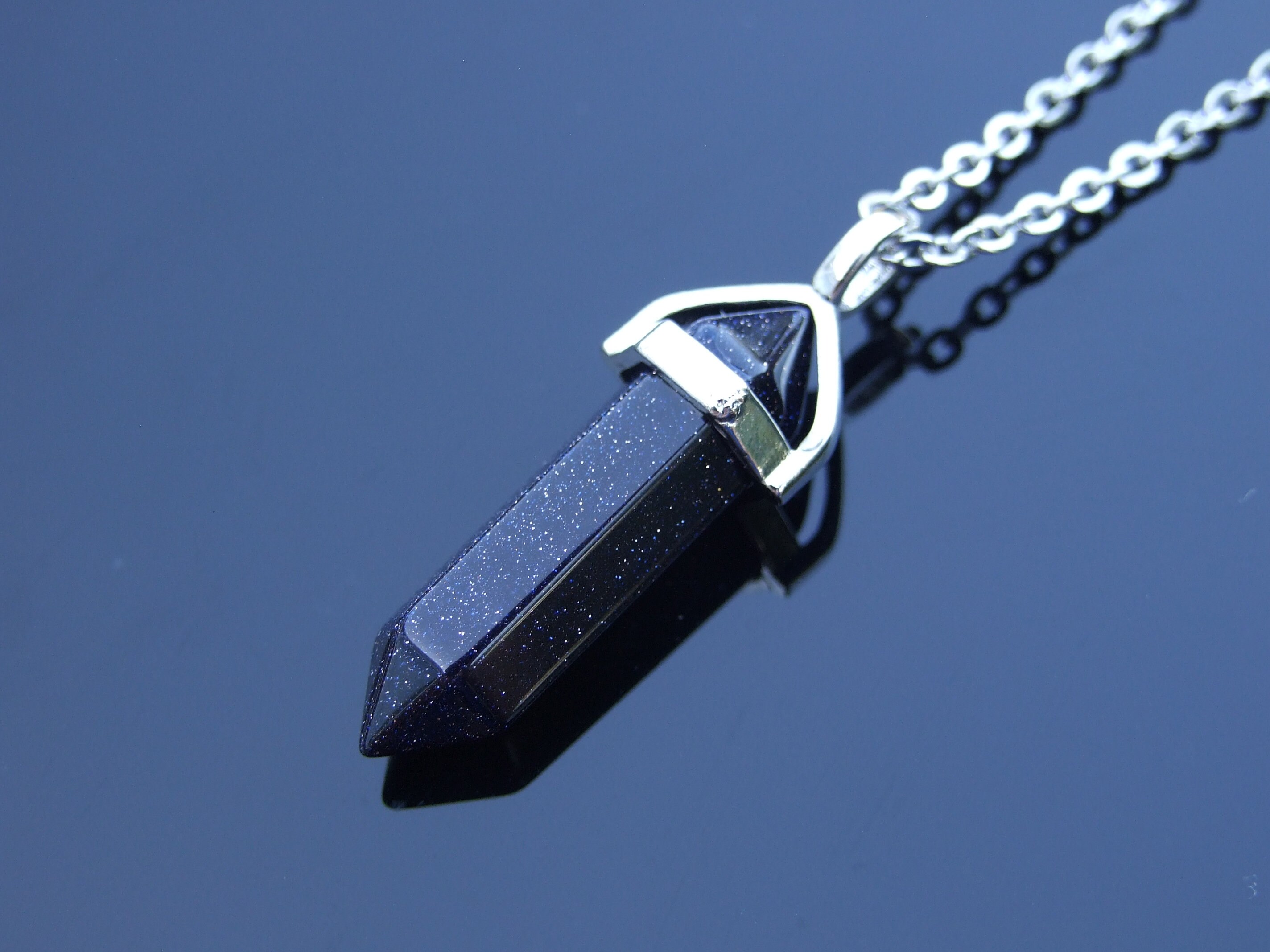 Blue goldstone best sale pendant