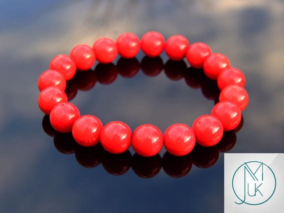 Coral stone bracelet deals