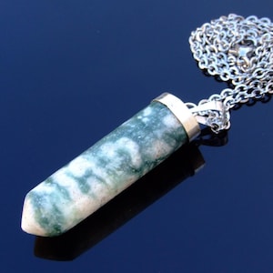 Tree Agate Point Pendant Gemstone Necklace Middlings quality low price LAST CHANCE To Buy