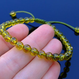 Peridot Natural Gemstone Macrame Bracelet 6mm 6-9'' Healing Stone Chakra Reiki With Pouch FREE UK SHIPPING image 3