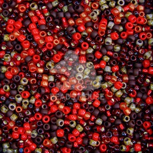 6/0 TOHO Seed Beads MIX 03 Red Lady Bird | Jewellery Making | High Quality Beads | Toho Red Mix Beads Rocailles  | Beads Uk