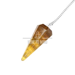 Yellow Multi Fluorite Pendulum Gemstone for Dowsing Scrying Divination Meditation