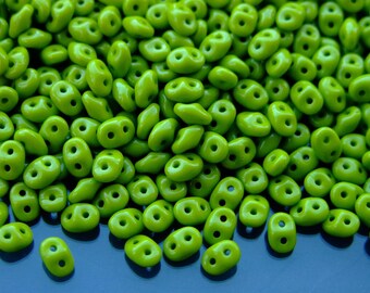 20g MATUBO™ Beads SuperDuo Opaque Olivine Green
