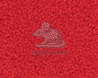 50g Wholesale Toho Beads 45AF Opaque Frosted Cherry 11/0