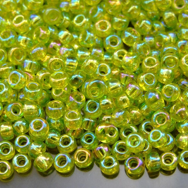 10g 9258 Transparent Chartreuse Ab Miyuki Seed Beads 6/0 4mm  Japan Beads Jewellery Making