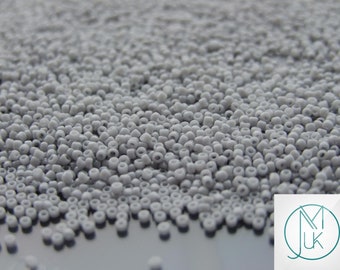 10g 53 Opaque Grey Toho Seed Beads 15/0 1.5mm Japan Beads Jewellery Making