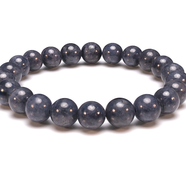 Sapphire Bracelet Natural Gemstone 6-9'' Elasticated Healing Stone Chakra Reiki With Box