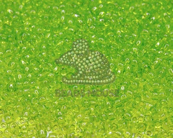 20g TOHO Beads 4 Transparent Lime Green 11/0