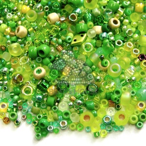 20g TOHO MIYUKI Beads Mix TM01 Light Wasabi Grün Gelb Zufallsmischung