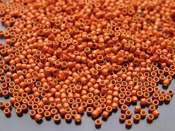 Toho ROUND 11/0 Seed Beads PERMAFINISH GALVANIZED OLD GOLD (2.5 tube)