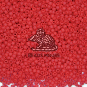 20g TOHO Beads 45F Opaque Frosted Pepper Red 11/0