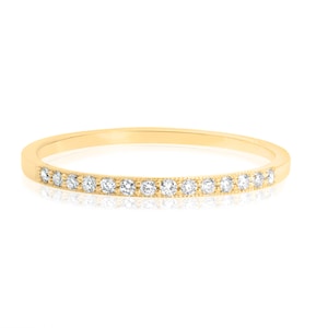 Classic Stacking Ring, Diamond Band, Dainty diamond Stack Ring, wedding band